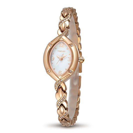 TIME100 Women's Bracelet Watches Ladies Quartz Wrist Watch with Green Dial Bezel with Crystals in Movement Bracelet Strap with Diamonds Waterproof W50170L