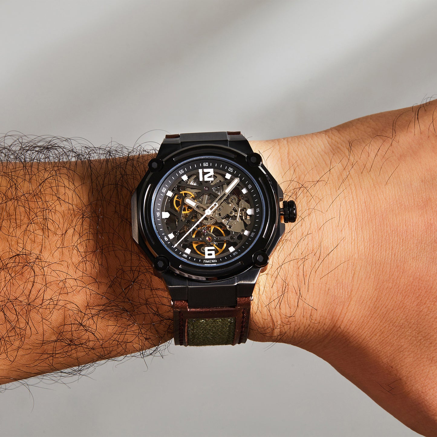 TIME100 Automatic Watches for Men Mechanical Men's Wrist Watches(No Battery),Winning The Design Competition