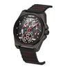 TIME100 W70179G Men's Automatic Skeleton Watch with Coffee Crazy Horse Leather Strap  Black Black - Time100