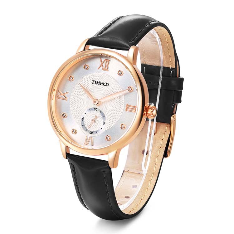TIME100 W80099LWW Women's Elegant Watch featuring a Striking Red and Gold Color Palette Black - Time100