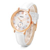 TIME100 W80099LWW Women's Elegant Watch featuring a Striking Red and Gold Color Palette White - Time100
