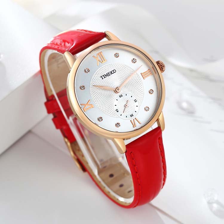 Detail of the TIME100 dedicated small second sub-dial protected by tempered crystal glass Red - Time100