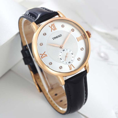 Detail of the TIME100 dedicated small second sub-dial protected by tempered crystal glass Black - Time100