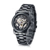 TIME100 W60041G Men's Automatic Skeleton Watch with Rose Gold and Silver Two-Tone Design Black - Time100