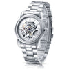 TIME100 W60041G Men's Automatic Skeleton Watch with Rose Gold and Silver Two-Tone Design Silver - Time100