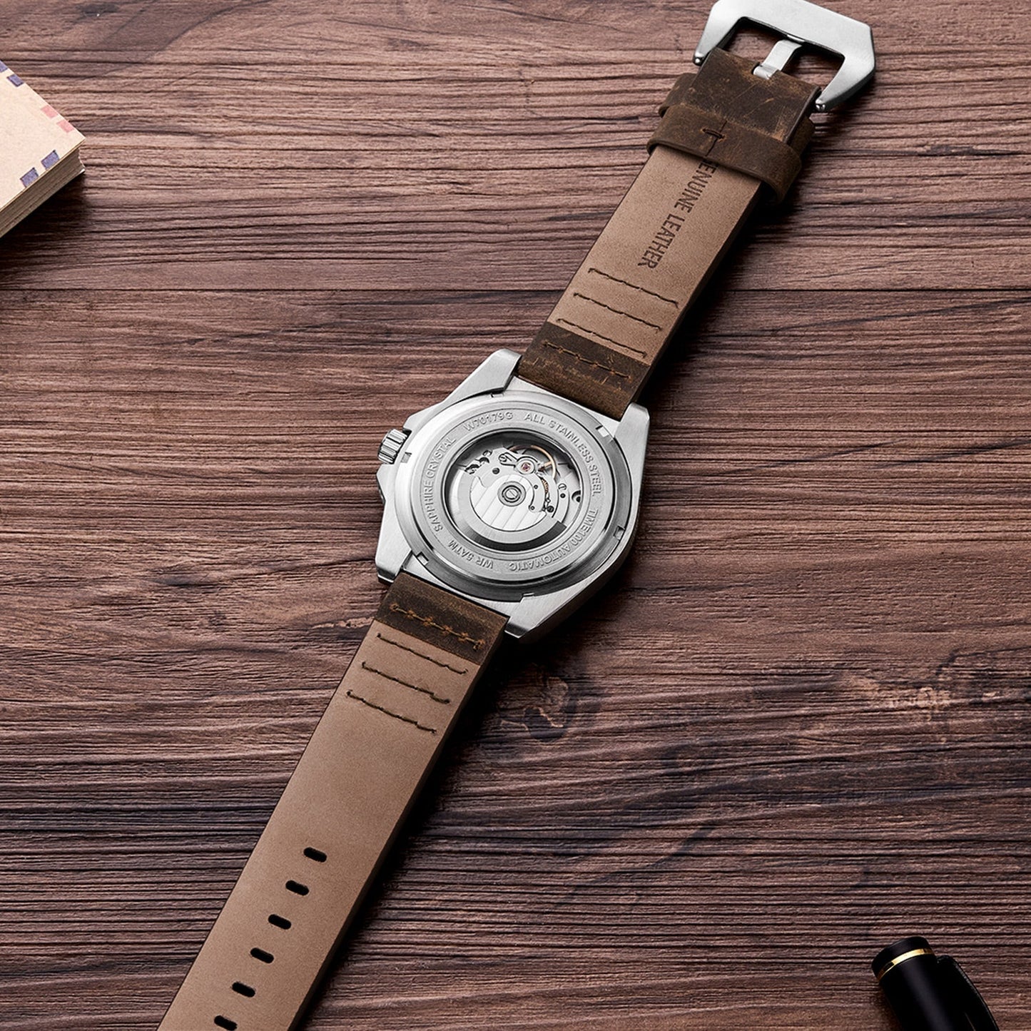 TIME100 Automatic Watches for Men Mechanical Men's Wrist Watches(No Battery),Winning The Design Competition - Time100