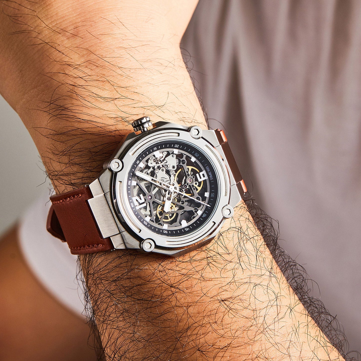 TIME100 Automatic Watches for Men Mechanical Men's Wrist Watches(No Battery),Winning The Design Competition - Time100