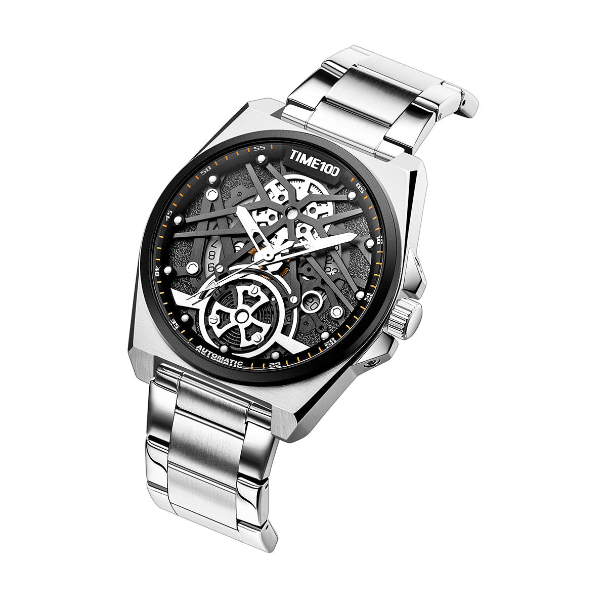 TIME100 Automatic Watches for Men Mechanical Men's Wrist Watches(No Battery),Winning The Design Competition - Time100