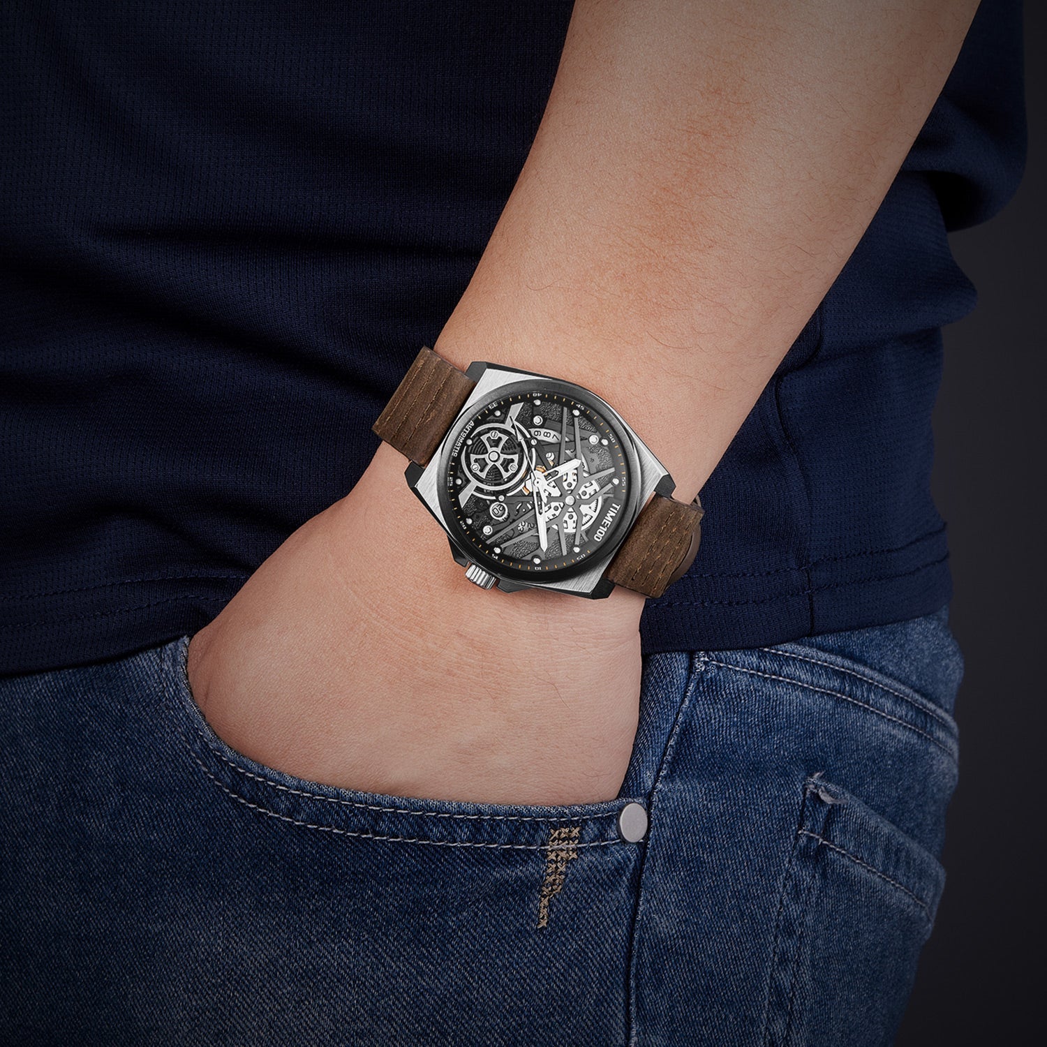 TIME100 Automatic Watches for Men Mechanical Men's Wrist Watches(No Battery),Winning The Design Competition - Time100