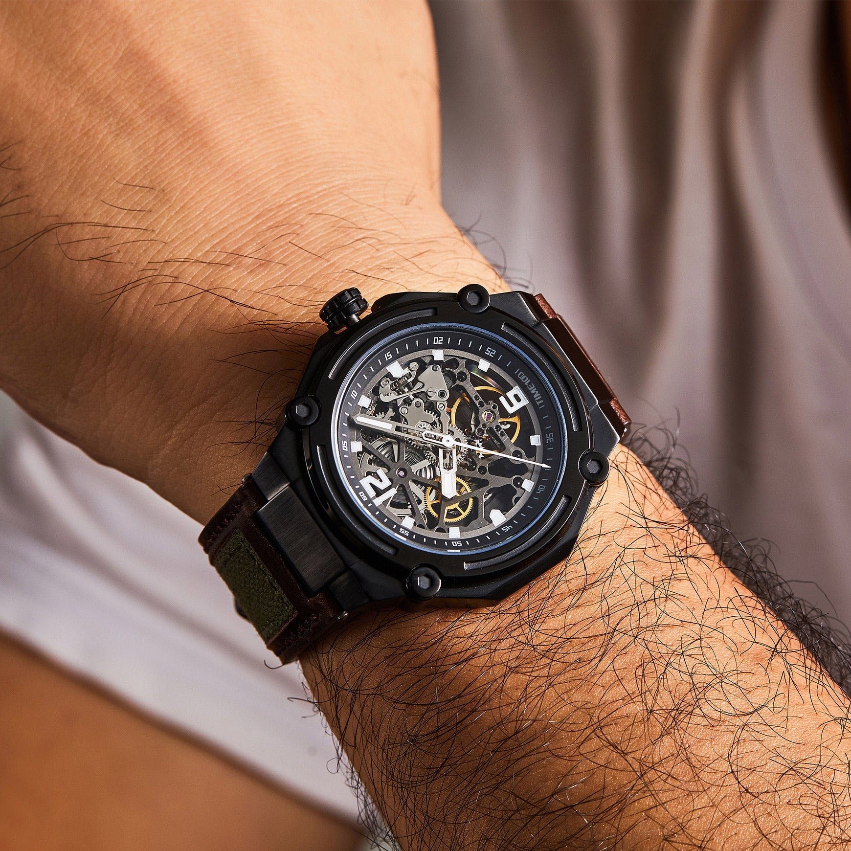 TIME100 Automatic Watches for Men Mechanical Men's Wrist Watches(No Battery),Winning The Design Competition - Time100