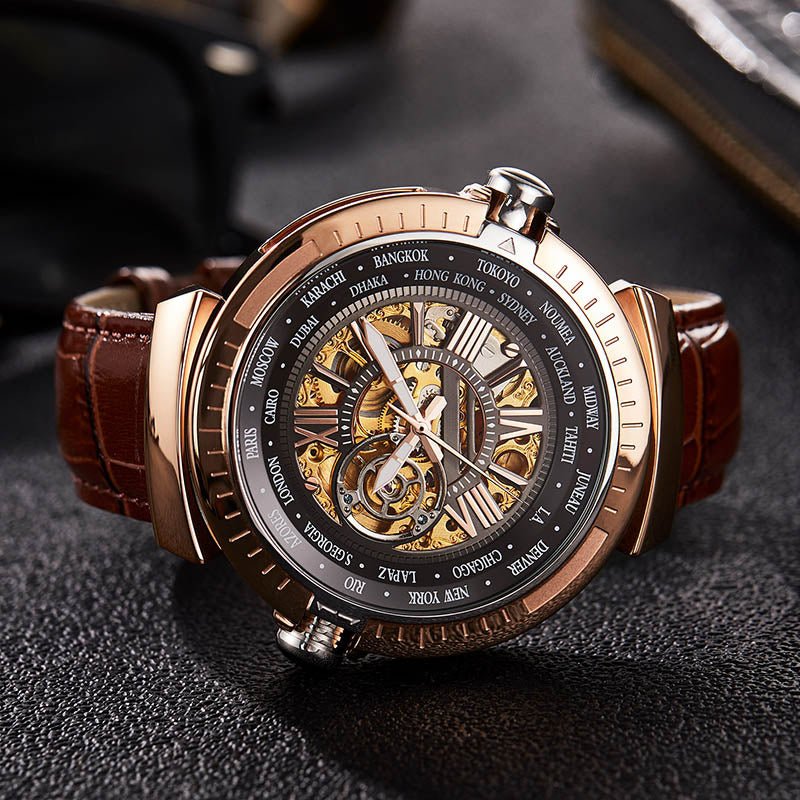 TIME100 Automatic Watches for Men Mechanical Men's Wrist Watches(No Battery),Winning The Design Competition - Time100