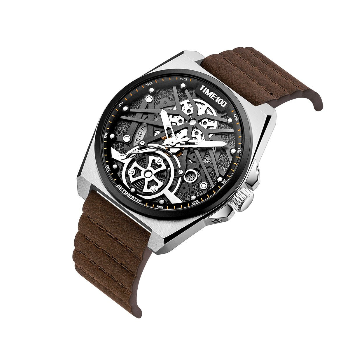 TIME100 Automatic Watches for Men Mechanical Men's Wrist Watches(No Battery),Winning The Design Competition - Time100