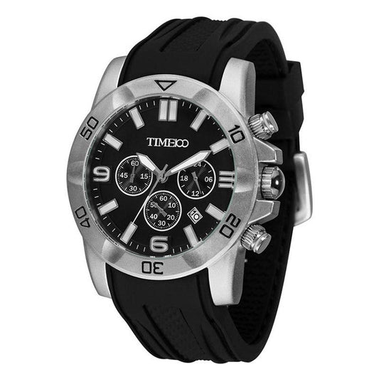 TIME100 Fashion Multifunction Silicone Leather Business Mens Quartz Watches - Time100