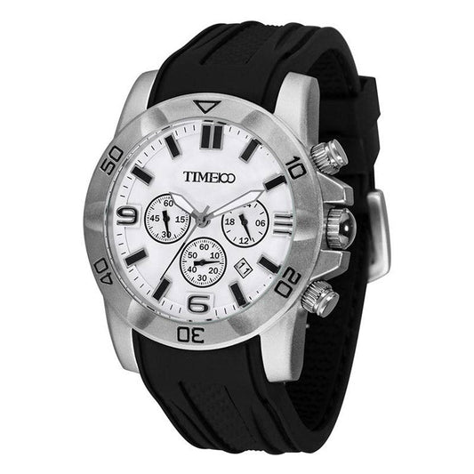 TIME100 Fashion Multifunction Silicone Leather Business Mens Quartz Watches - Time100