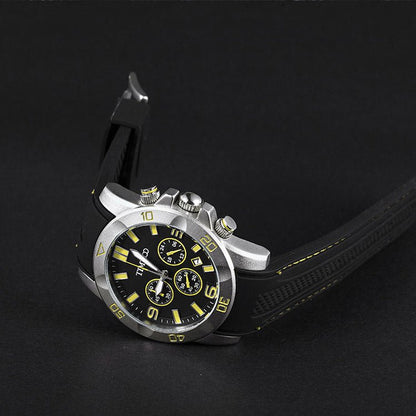 TIME100 Fashion Multifunction Silicone Leather Business Mens Quartz Watches - Time100
