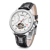 TIME100 W70035G Men's Premium Automatic Mechanical Watch with Skeleton Tourbillon-Style Dial Black - Time100