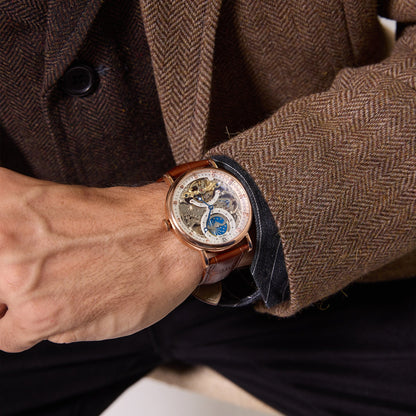 TIME100 W60169G automatic watch styled for casual social settings and everyday masculine elegance White - Time100