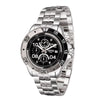 TIME100 W70105G Men's Classic Silver and Black Quartz Watch with 100M Water Resistance Silver Black - Time100