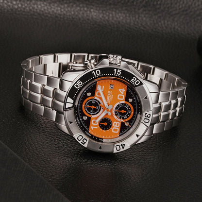 TIME100 Men's Multifunction Fashion Steel Strap 100M Waterproof Blue Sport Quartz Watch - Time100