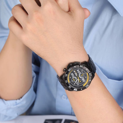 TIME100 Men's Multifunction Fashion Steel Strap 100M Waterproof Blue Sport Quartz Watch - Time100