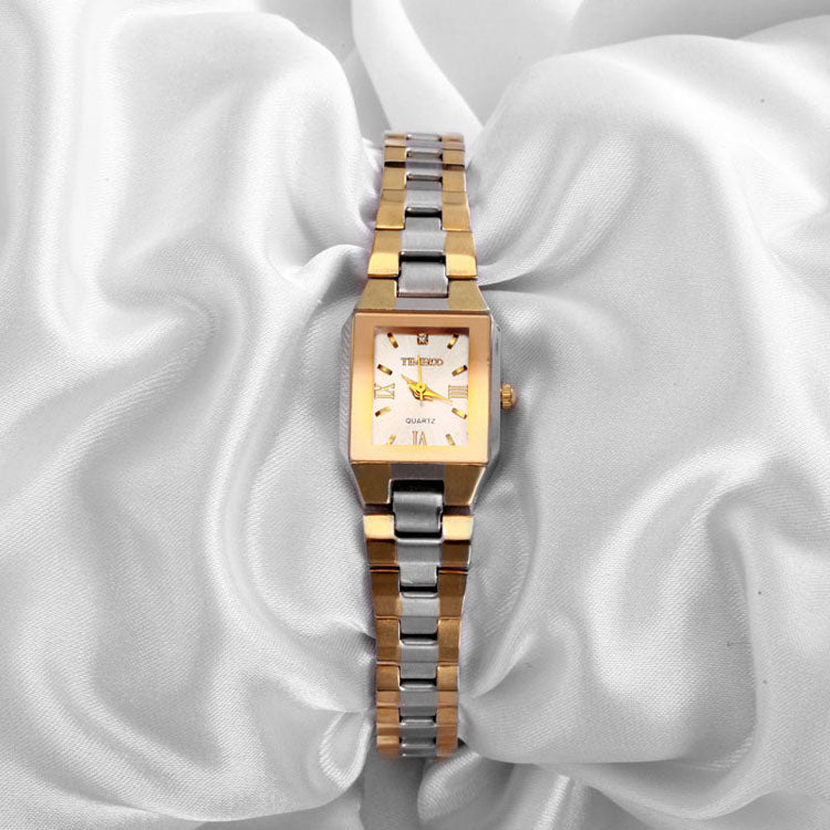 Versatile TIME100 men's silver-tone timepiece styled perfectly for a casual weekend outfit Gold - Time100