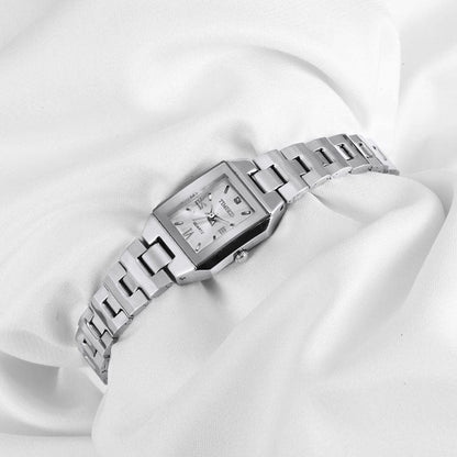 Side profile of the TIME100 classic watch highlighting its clean lines and sophisticated modern silhouette Silver - Time100