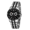 TIME100 W50311G Men's Two-Tone Silver and Gold Chronograph Watch with Polished Stainless Steel Band Black - Time100