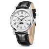 TIME100 W80035G Men's Classic Dress Watch with Roman Numerals and Sun-Moon Indicator Black - Time100