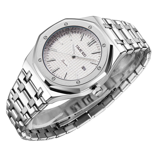 TIME100 Watch for Men Analog Quartz Movement Classic Business Mens Watches Stainless Steel Cladding Waterproof Men's Wrist Watches - Time100