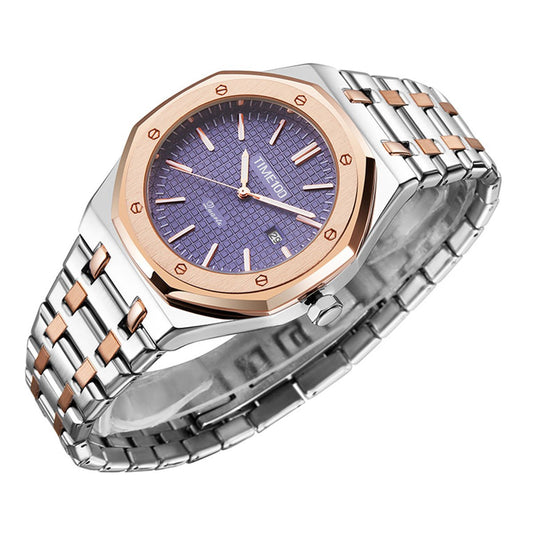 TIME100 Watch for Men Analog Quartz Movement Classic Business Mens Watches Stainless Steel Cladding Waterproof Men's Wrist Watches - Time100
