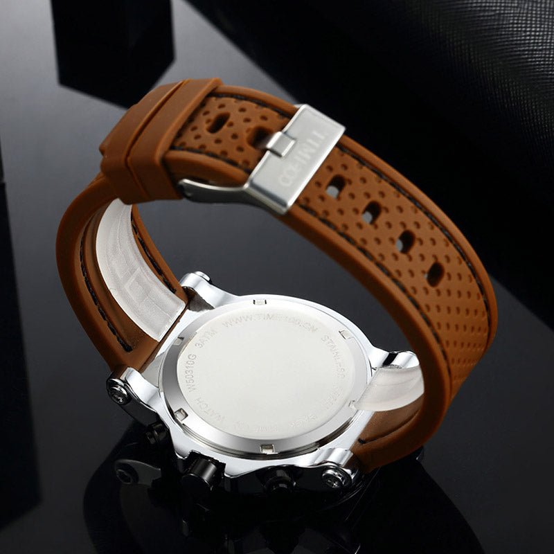 TIME100 Watches for Men Men's Watch Wrist Watches for Men Waterproof Analog Quartz Brown back - Time100