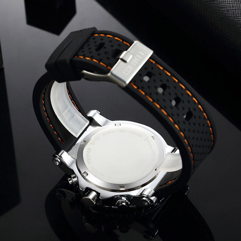 TIME100 Watches for Men Men's Watch Wrist Watches for Men Waterproof Analog Quartz Silver back - Time100