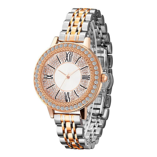 TIME100 Women's Analog Japanese Quartz Watch with Stainless Steel Mesh Leather Strap Ladies Watch Wrist and Elegant Waterproof - Time100
