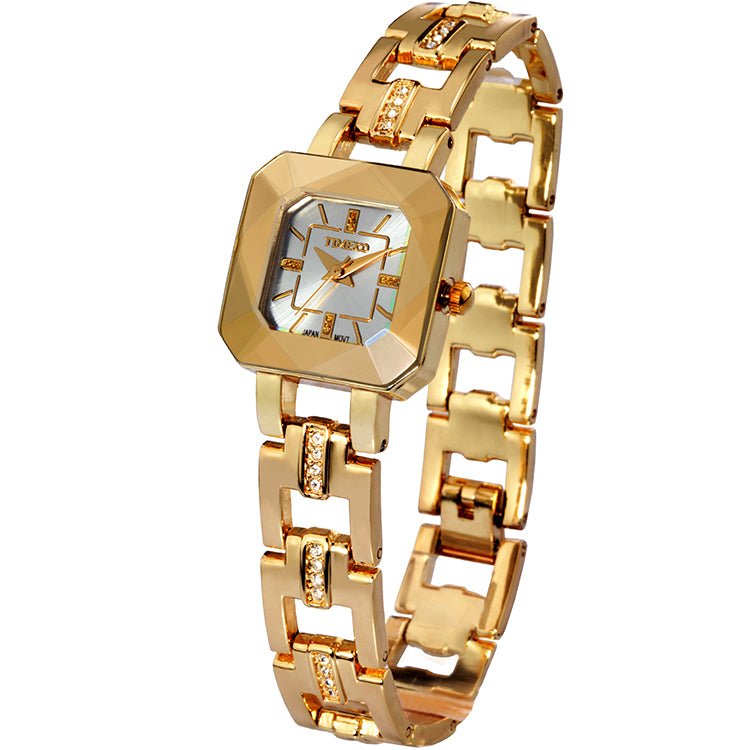TIME100 Women's Bracelet Watches Ladies Quartz Wrist Watch with Green Dial Bezel with Crystals in Movement Bracelet Strap with Diamonds Waterproof - Time100