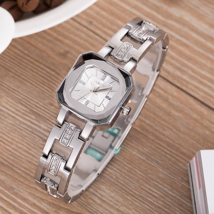 TIME100 Women's Bracelet Watches Ladies Quartz Wrist Watch with Green Dial Bezel with Crystals in Movement Bracelet Strap with Diamonds Waterproof - Time100