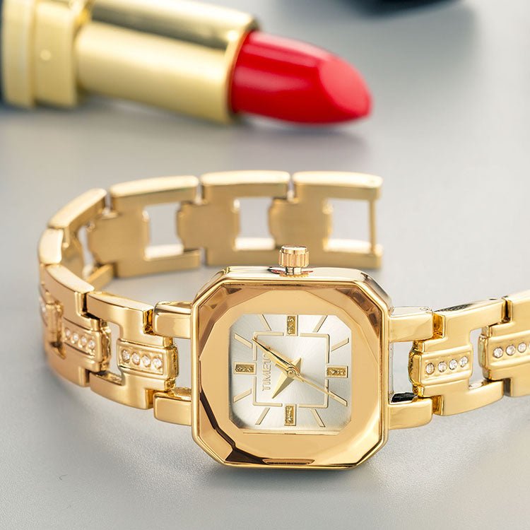 TIME100 Women's Bracelet Watches Ladies Quartz Wrist Watch with Green Dial Bezel with Crystals in Movement Bracelet Strap with Diamonds Waterproof - Time100