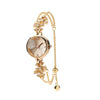 TIME100 Stella FLORISMA 20mm W80322L Women's Jewelry Watch with Periwinkle Flower Dial and Rose Gold Bracelet Gold - Time100