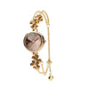 TIME100 Stella FLORISMA 20mm W80322L Women's Jewelry Watch with Periwinkle Flower Dial and Rose Gold Bracelet Brown - Time100