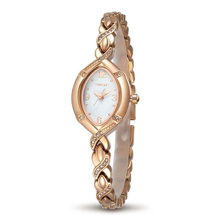TIME100 Soho Oval Watch Set featuring a rose gold-tone timepiece and two matching bracelets Gold - Time100