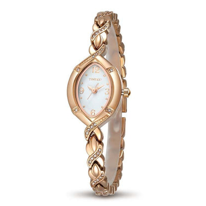 TIME100 Soho Oval Watch Set featuring a rose gold-tone timepiece and two matching bracelets Gold - Time100