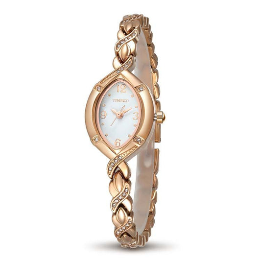 TIME100 Women's Bracelet Watches Ladies Quartz Wrist Watch with Green Dial Bezel with Crystals in Movement Bracelet Strap with Diamonds Waterproof W50170L - Time100