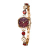 TIME100 W80322L women's rose gold watch featuring a green four-leaf clover dial Red - Time100