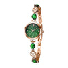 TIME100 W80322L women's rose gold watch featuring a green four-leaf clover dial Green - Time100