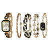 TTIME100 W50891 5-Piece Women's Watch and Bracelet Set in Luxurious Rose Gold Black - Time100