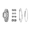 TIME100 W50893L comprehensive 7-piece women's silver jewelry and watch gift set Silver - Time100
