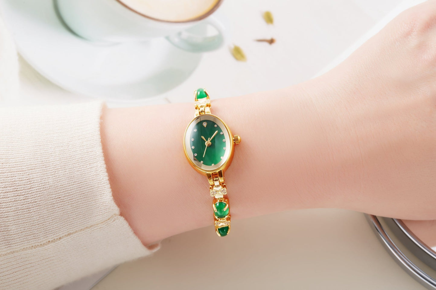 Minimalist luxury "Japanese Style" oval watch styled for professional and evening wear - Time100