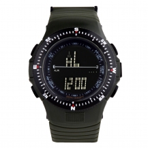 TIME100 Cool Multifunction Dark Army Green Strap Sport Electronic Watch W40018M