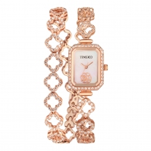 Time100 Women Fashion Pattern Copper Alloy Case Diamond Digital-Quartz Movement Watch W50370L