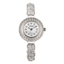 Time100 Luxury Bright Heart-shaped Diamonds Quartz Ladies Bracelet Watch W50531L
