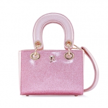 Barbie Pure-color Wider-handler Glitter Adjustable Strap Handbag/Crossbody Bag BBFB375
